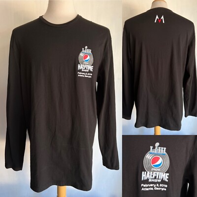 PEPSI SUPER BOWL LIII HALFTIME SHOW (2019) Official MAROON 5 Crew T-Shirt Sz XL