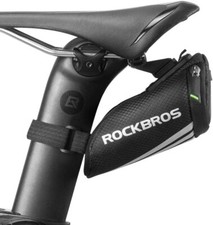 ROCKBROS Bike Saddle Bag Bicycle Seat Wedge Packs Cycling Under Seat Pouch Black