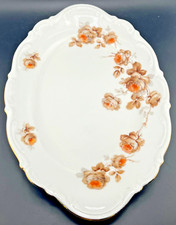 MITTERTEICH BAVARIA GERMANY PORCELAIN NORWAY ROSE OVAL SERVING PLATTER