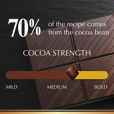 EXCELLENCE 70% Cocoa Dark Chocolate Bar, Dark Chocolate Candy, 3.5 Oz. (12 Pack)