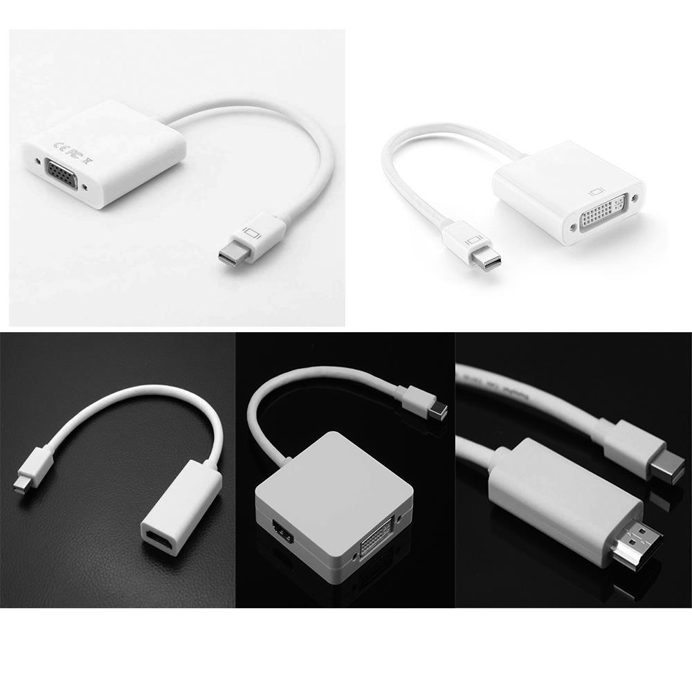 Mini DisplayPort DP Thunderbolt to HDMI VGA DVI Adapter MacBook Air Pro Mac