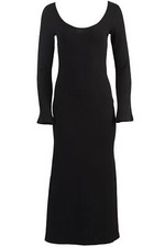 REFORMATION RIBBED COTTON BLEND MAXI DRESS MEDIUM