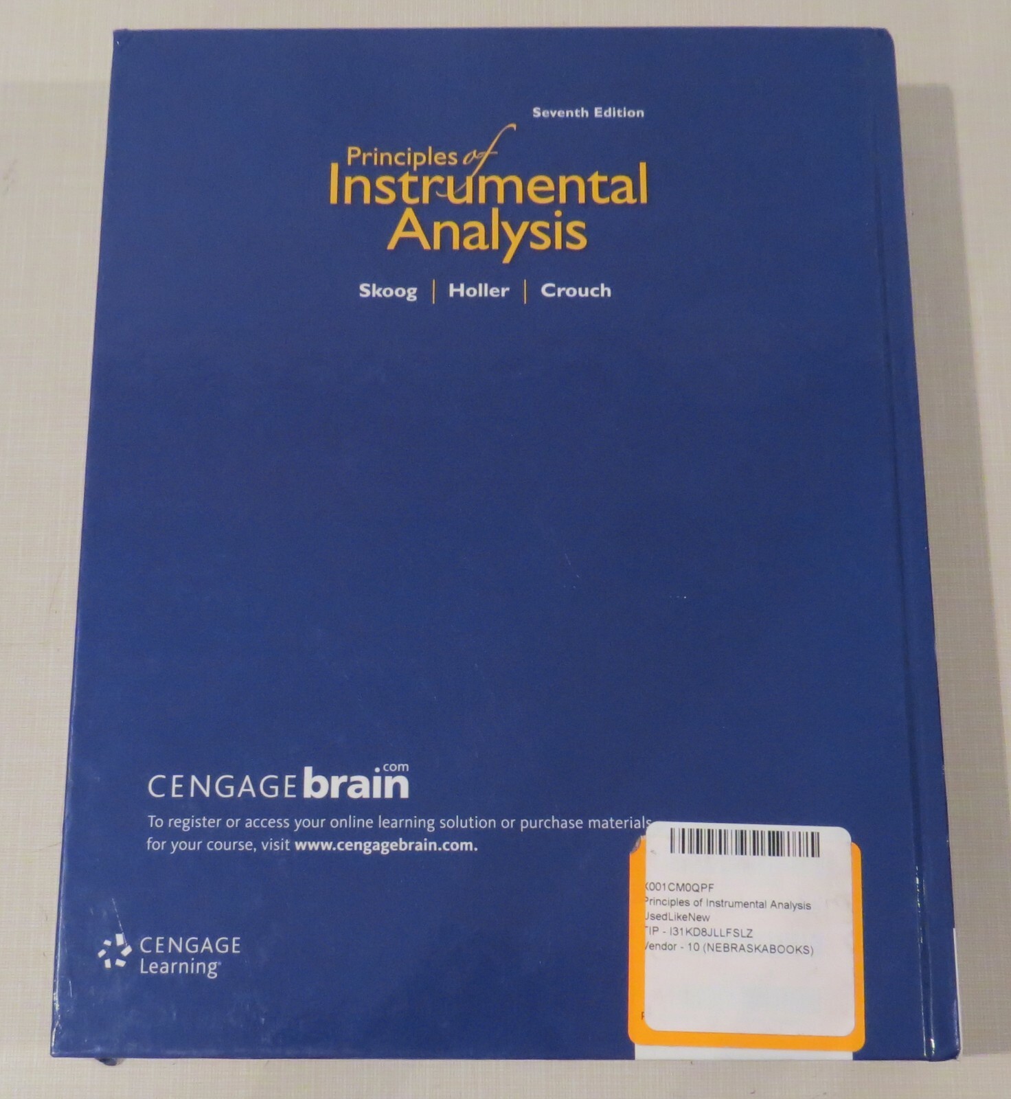 Principles of Instrumental Analysis by Stanley Crouch, F. Holler and  Douglas A. Skoog (2017, Hardcover) | eBay