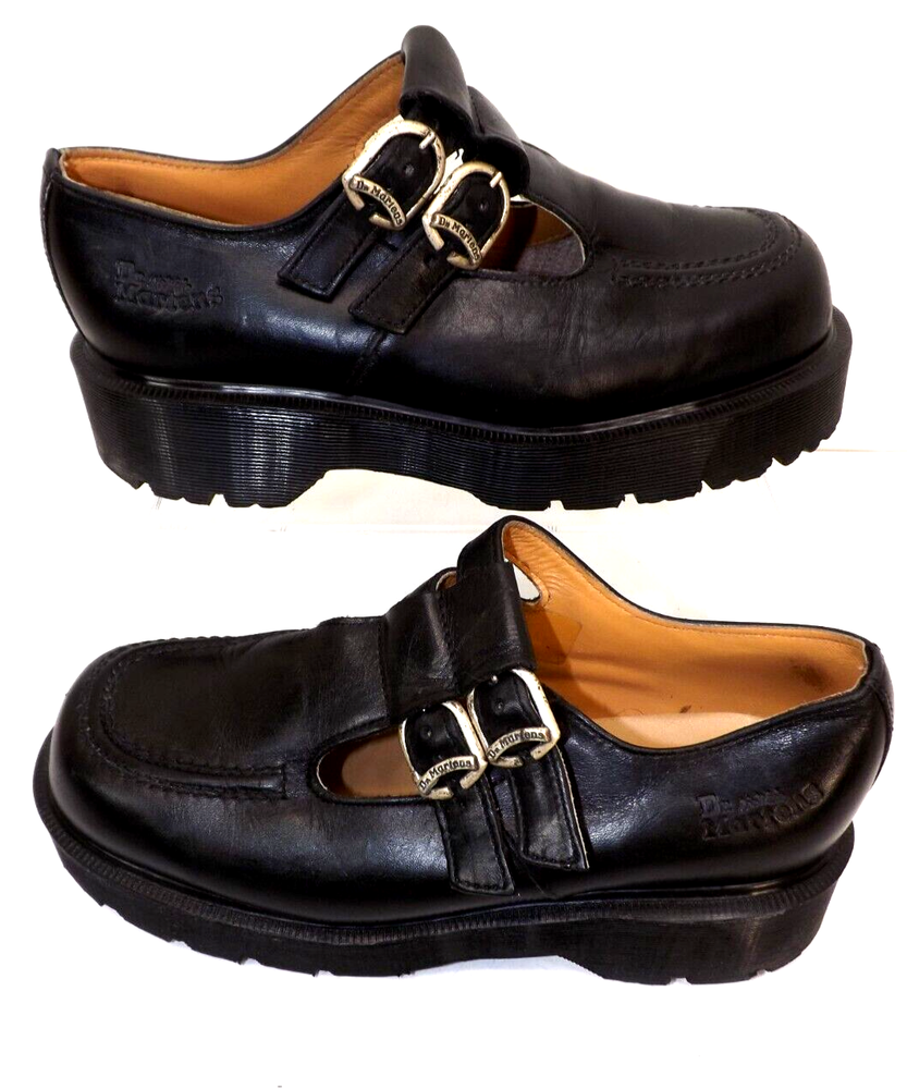Dr. Martens Chunky Platform Mary Janes # 8305 Made in England - size 6 UK - 8 US