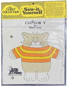 Edward Gorey Sew-It-Yourself Cat Doll — New in sealed package