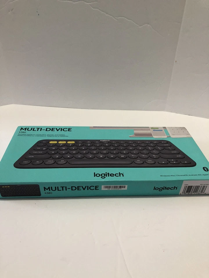 NEW LOGITECH K380 MULTI-DEVICE BLUETOOTH KEYBOARD DARK GREY - Image 2 of 4