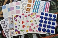 Creative Memories Block Sticker Sheet~U Choose One~Colorful Sqs/Borders/Flowers