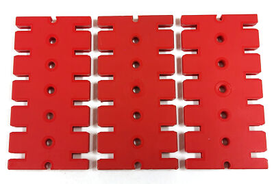 Vintage Fischertechnik 36576 Base Plate 90x45   Red   3pcs   1972