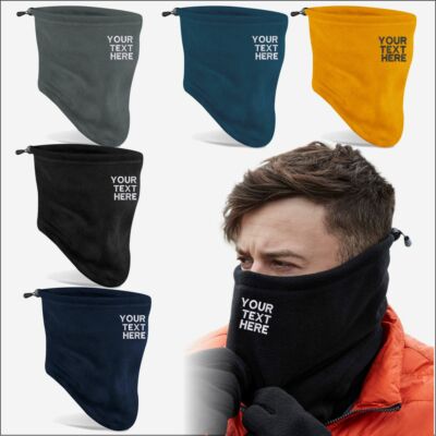 Beechfield bestickt recycelt Thermo Fleece Schlauchschal Winter Halswärmer Schal