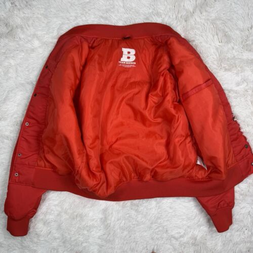 Giacca Justin Bieber Small Purpose Stadium 2017 Red Tour Team Bomber con bottoni - Foto 3 di 13