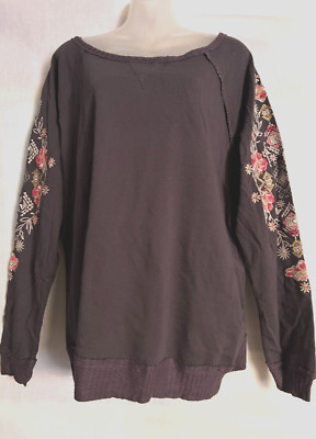 Knox Rose Embroidered Long Sleeve Top sz.XL NWT