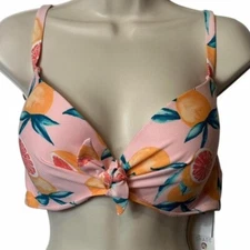Shade & Shore Multicolor Tropical Bikini Top, Women’s Size 36DD