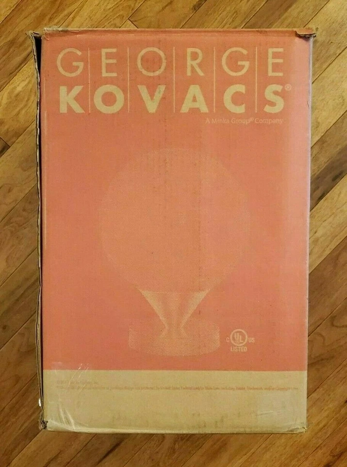 Lámpara de mesa moderna de mediados de siglo cromada rara George Kovacs con globo P1831-1-077 nueva en caja Foto 2 de 4