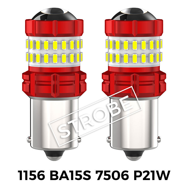 2x LED 1156 White Strobe Backup Reverse Light 6500K For Volkswagen