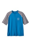 Brixton Shield Crest 1/2 Sleeve T-SHIRT Sky Blue Gr: M Brixton Supply