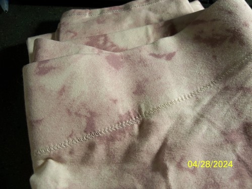 Leggings donna elasticizzati in maglia rosa tie dye taglia media marca MIXIT - Foto 2 di 4