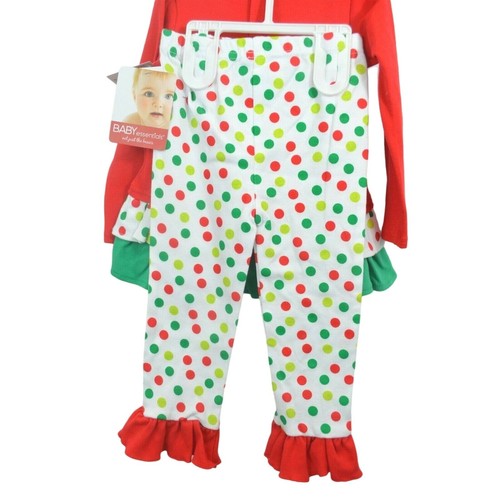 BABY ESSENTIALS Girl's My First Christmas Tunic Polka Dot Legging Set, Red, NWT! - Picture 5 of 5