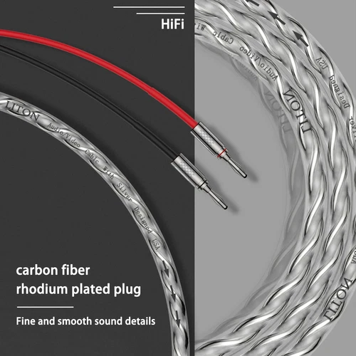 Par de cables de altavoz enchapados en plata 6N OCC enchufe banana y cable de altavoz de audio HiFi - Imagen 9 de 17