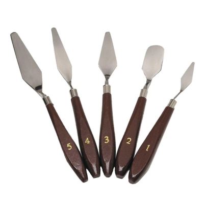 5pc Palette Messer Spatel Öl Acryl Farbe Künstler Set Messer 1-2-3-4-5 Kunst