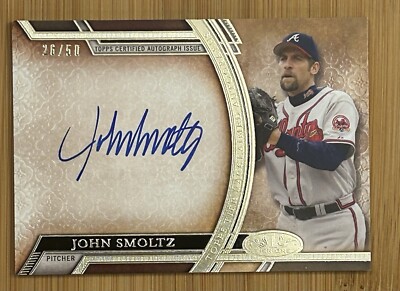 RARE #/50 John Smoltz Auto- 2015 Topps Tier One Acclaimed Autograph- Braves HOF 