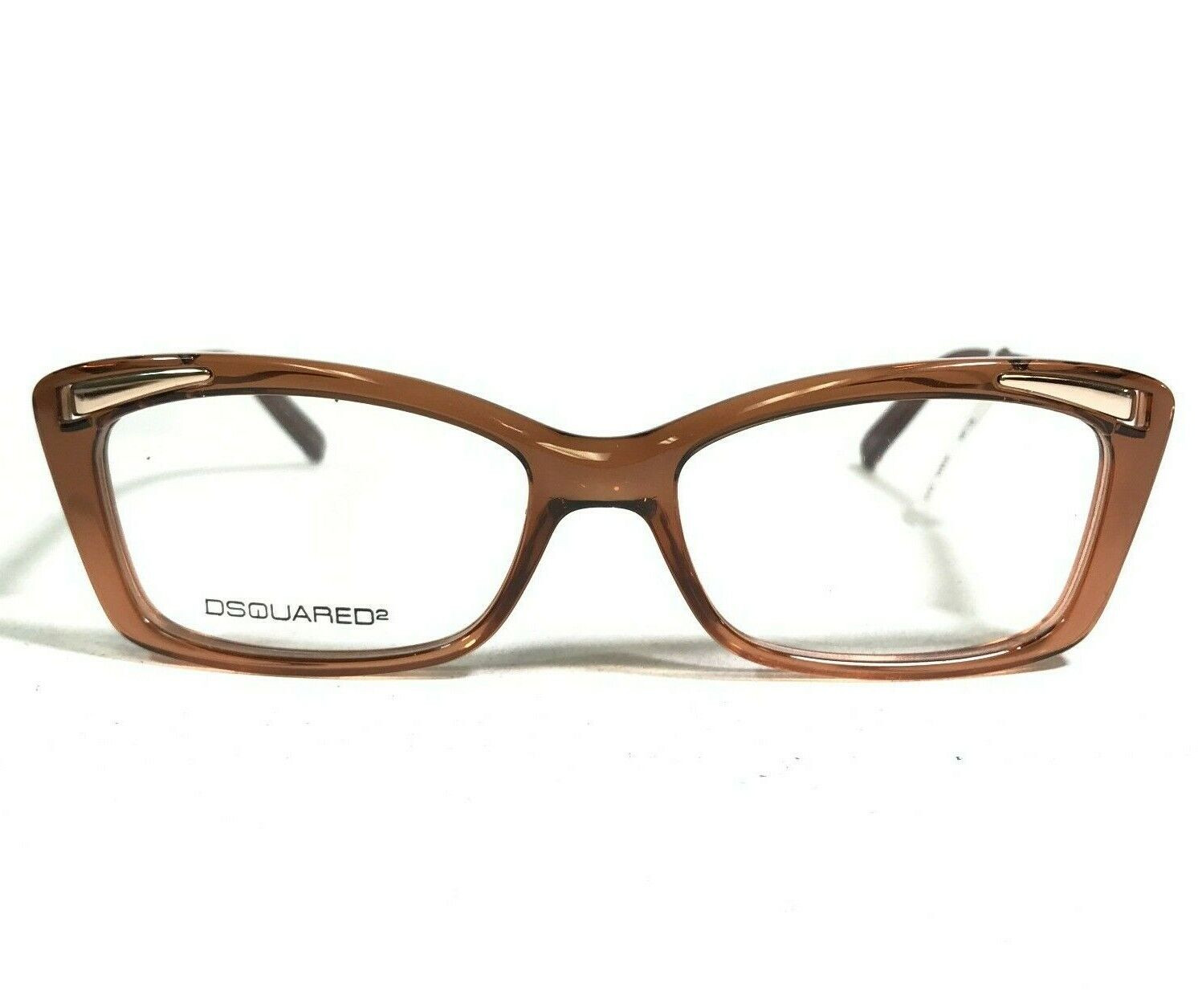 Dsquared2 Eyeglasses Frames DQ5109 047 Clear Brown Gold Cat Eye 54-16-135