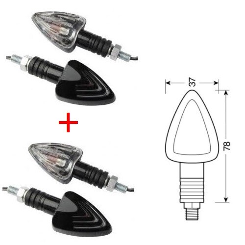 Para Kymco Venox 250 Set Placa Regulable Moto + 4 Intermitentes Bombilla Negro - Imagen 4 de 7
