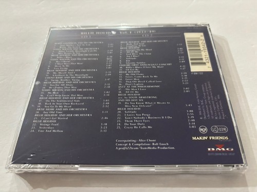Billie Holiday Vol 1 1933-49 Jazz Gallery Series CD 2 Discs Import 1994 NEW - Picture 2 of 3