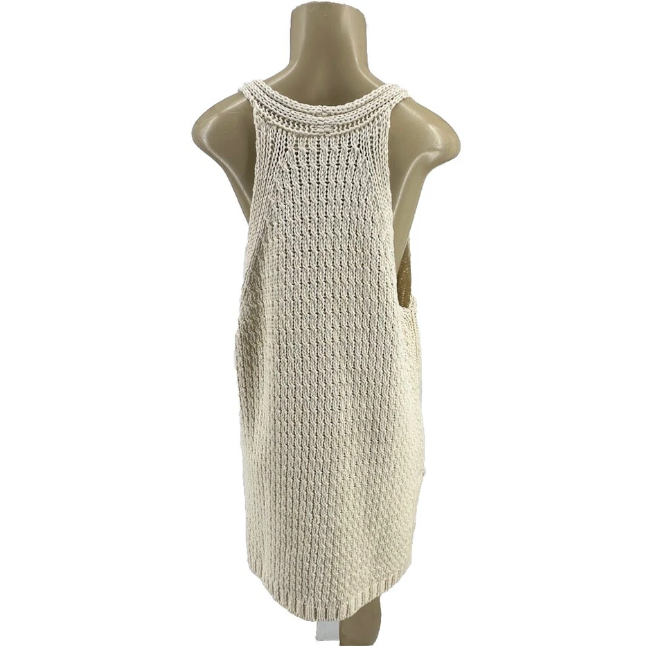 Regata Anthropologie Traça Grande Sunidra Malha Racerback Algodão Malha Marfim 35-4 - Imagem 3 de 4