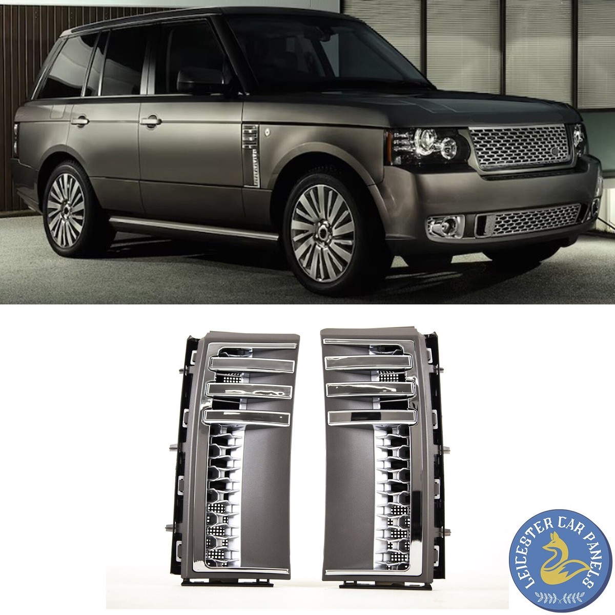 Range Rover Autobiography Ultimate L322 Side Vents Grey Chrome 2009-2012