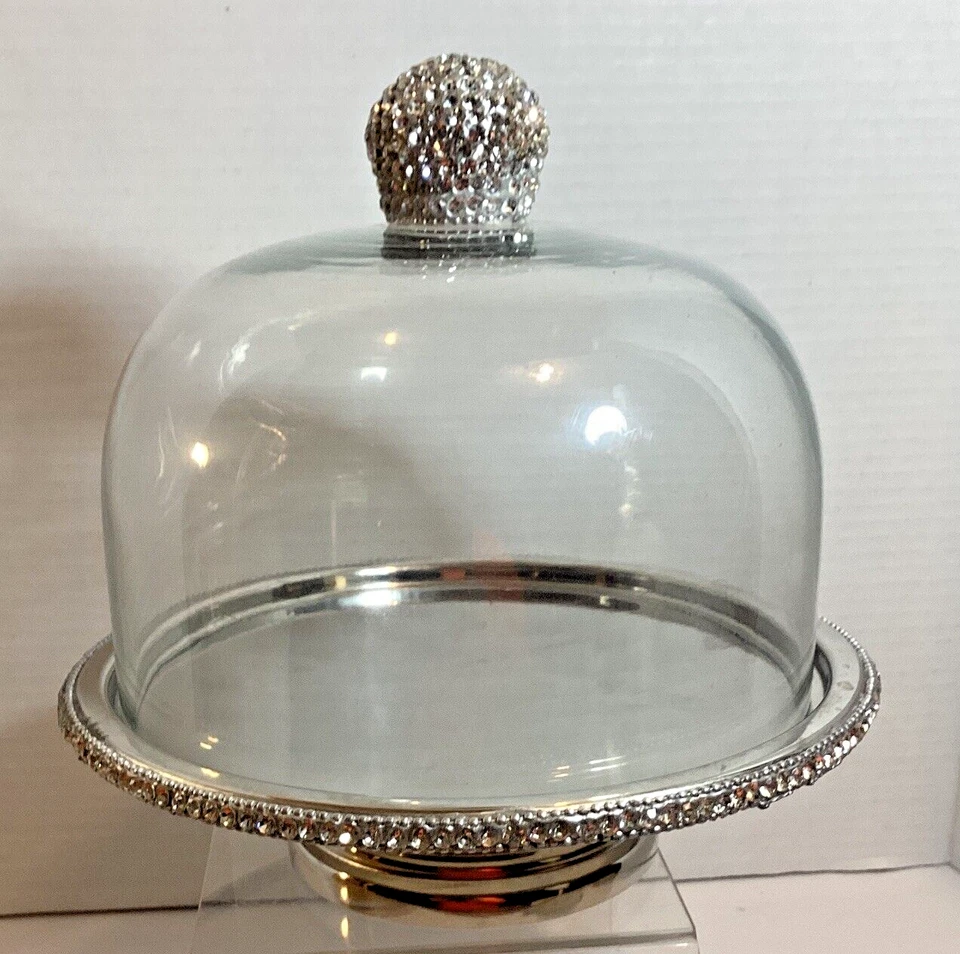 SOPORTE FESTIVO TAHARI CON PATAS DE ESTRÁS PASTEL QUESO 9 X 8  Foto 2 de 4