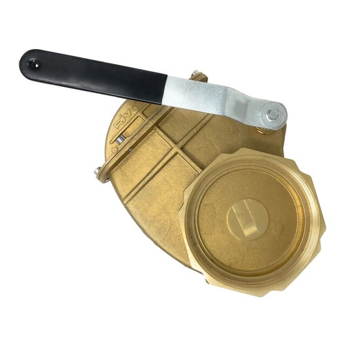 6" Brass Lever Gate Valve, 6" Female NPT x 6" Female NPT