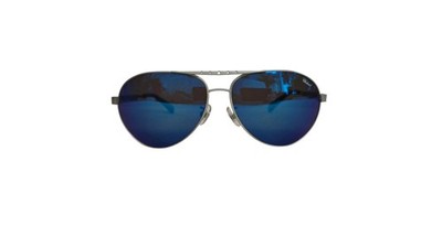 Chopard Aviator SCHB01M S80P Silver/Blue Mirrored Polarized Lens Mens Sunglasses