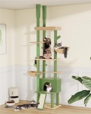 Cat Tree Floor to Ceiling with 18.9in Big Perch Bed and Condo for Large Adult...