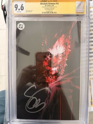 Absolute Batman #15 1:50 Jock CGC 9.6 Signed Snyder- Personal Collection  