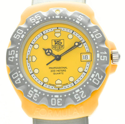 [ Near MINT ] TAG Heuer Formula 1 382.513/1 yellow Dial Men's Quartz Watch JAPAN