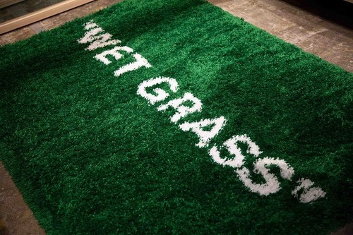 NEW Virgil Abloh Off-White IKEA MARKERAD "WET GRASS" Rug 77"x52" New From Japan - Picture 4 of 4
