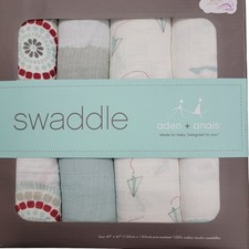 aden  anais Swaddle 4 Pack Liam the Brave 100 Cotton Muslin Blankets New Box