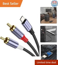 6.6FT USB-C Male to RCA Male Audio Splitter Cable - Durable Reliable