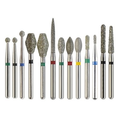Multi-use Dental Diamond Burs Football Round End Taper Friction Grip FG 368 856