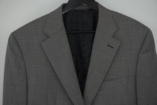 Canali Blazer Sport Coat Gray Check Wool Made Italy 13290 Men's IT 54 42R US