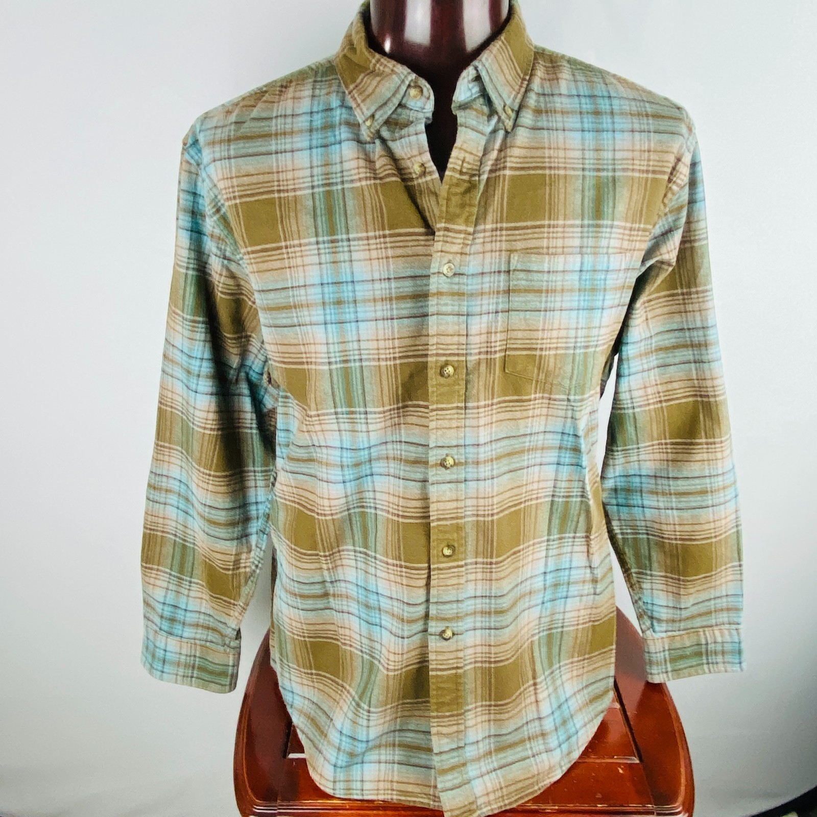 Pendleton Mens Shadow Plaid Flannel Button Down S… - image 1