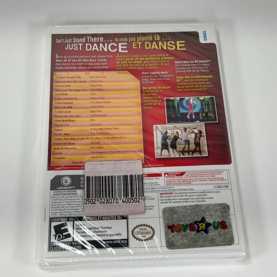 Just Dance Nintendo Wii OOP 2009 Ubisoft Toy R Us Sticker - Image 3 of 4