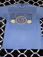 Vintage 1994 Atlantic City Casino Mens T-Shirt Size Large Blue Made In USA VTG