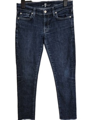 7 for All Mankind  jeans Roxanne Ankle Grazer Raw Hem Uk 28W 27in L holiday 