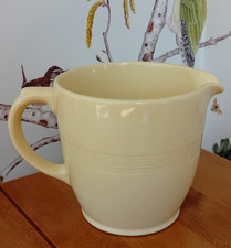 Vintage Woods Ware JASMINE yellow custard gravy milk 1 pint jug - Utility ware