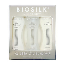 BIOSILK Silk Therapy Shampoo/Conditioner/Leave-in Treatment 12oz Trio Set 