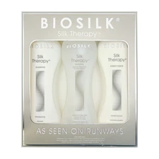 BIOSILK Silk Therapy Shampoo/Conditioner/Leave-in Treatment (12oz Trio Set)