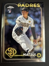 2024 Topps Chrome #116 Yuki Matsui San Diego Padres Rookie Card RC Refractor. rookie card picture