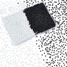 4400 Pcs 8/0 Glass Seed Beads, 3Mm Seed Beads round Mini Spacer Bead Waist Bead