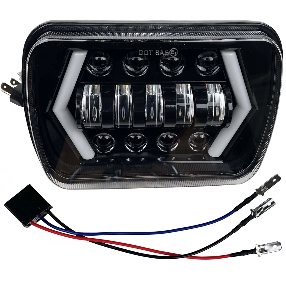 Faro LED 5x7" 7x6" haz alto-bajo DRL para camioneta Toyota 1982-1995 4Runner Foto 2 de 4